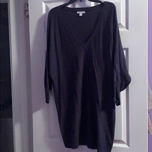 Quarter sleeve cotton tunic sweater